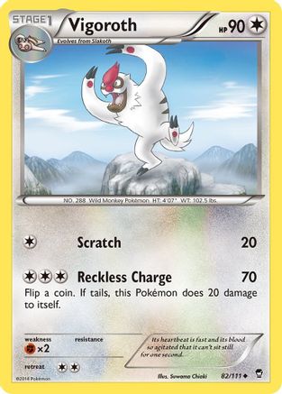 Vigoroth (82) [XY - Furious Fists] Reverse Holofoil - Deck Out Gaming