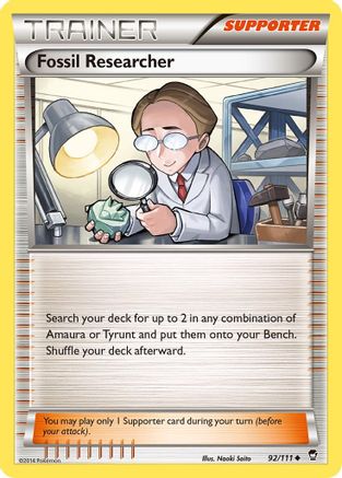 Fossil Researcher (92) [XY - Furious Fists] Reverse Holofoil - Deck Out Gaming