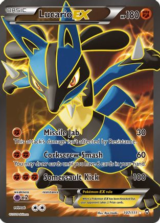 Lucario EX (107 Full Art) (107) [XY - Furious Fists] Holofoil - Deck Out Gaming