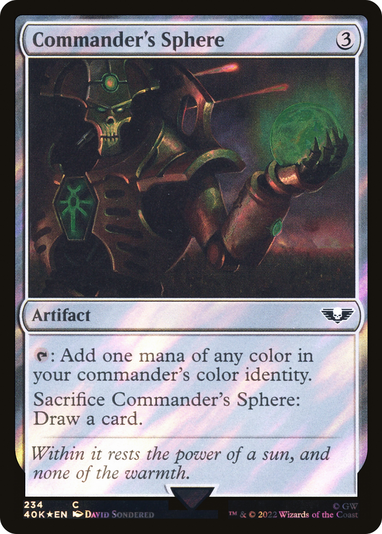 Commander's Sphere (234) (Surge Foil) (234) [Warhammer 40,000 Commander] foil - Deck Out Gaming
