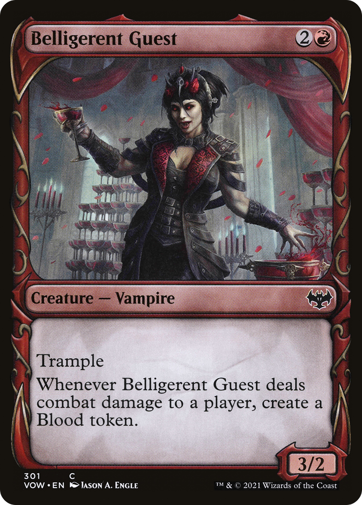 Belligerent Guest (Showcase) (301) [Innistrad: Crimson Vow] foil - Deck Out Gaming