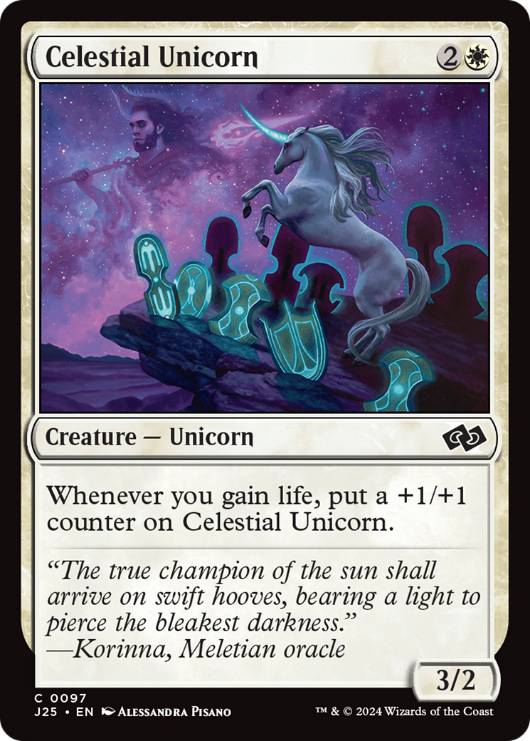 Celestial Unicorn (97) [Foundations Jumpstart] - Deck Out Gaming