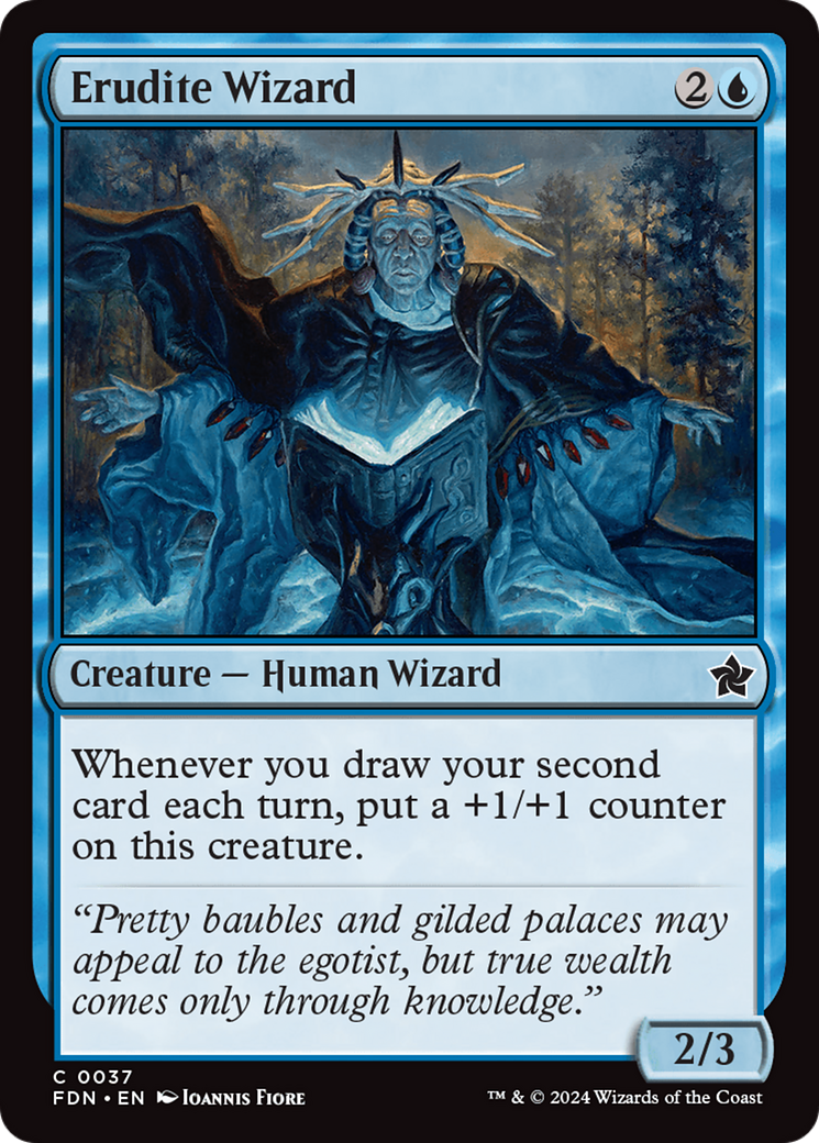 Erudite Wizard (37) [Foundations] - Deck Out Gaming