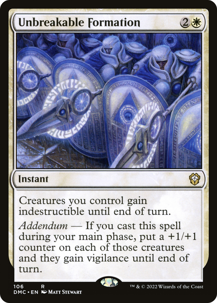 Unbreakable Formation (106) [Dominaria United Commander] - Deck Out Gaming