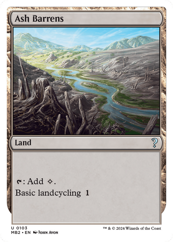 Ash Barrens (White Border) (103) [Mystery Booster 2] - Deck Out Gaming
