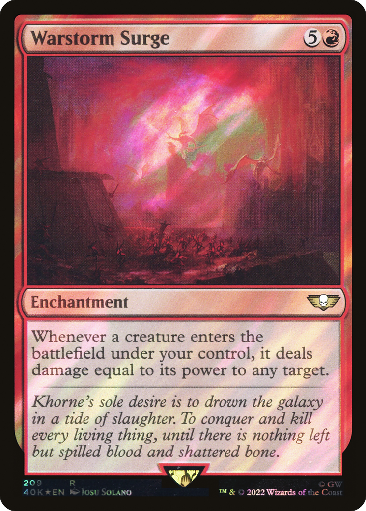 Warstorm Surge (Surge Foil) (209) [Warhammer 40,000 Commander] foil - Deck Out Gaming