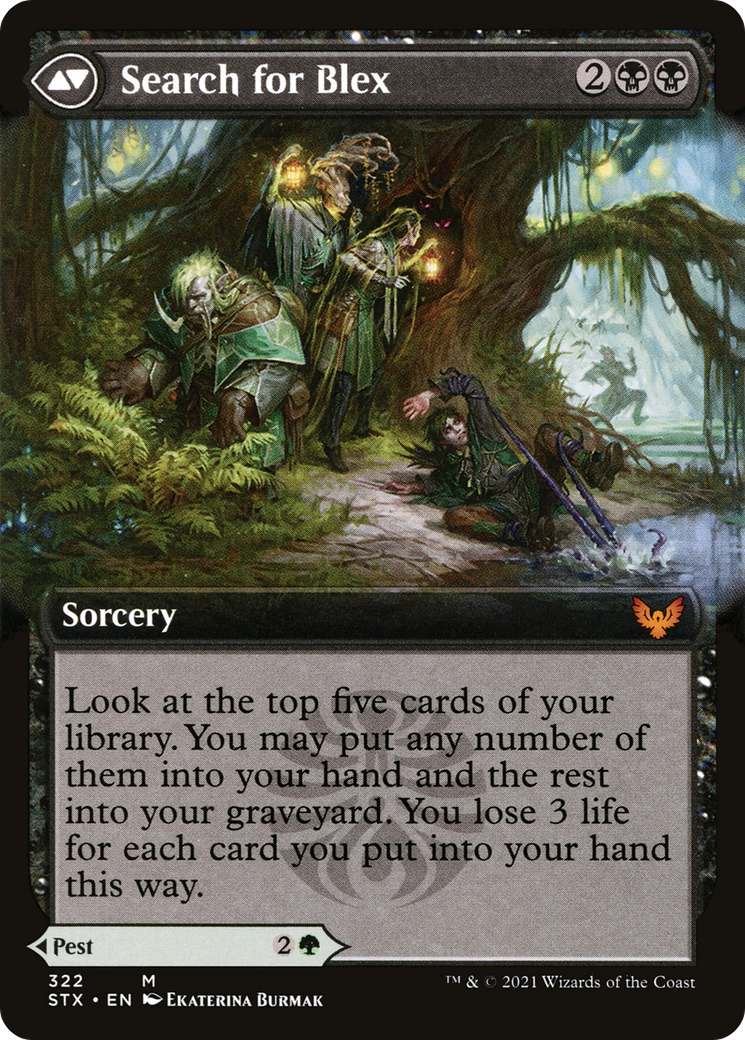 Blex, Vexing Pest (Extended Art) (322) [Strixhaven: School of Mages] foil - Deck Out Gaming