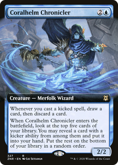 Coralhelm Chronicler (Extended Art) (327) [Zendikar Rising] - Deck Out Gaming