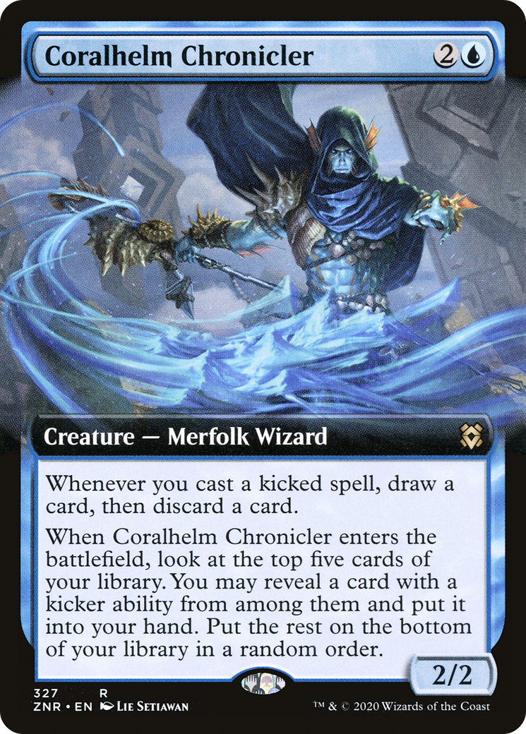 Coralhelm Chronicler (Extended Art) (327) [Zendikar Rising] foil - Deck Out Gaming