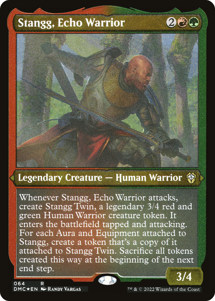 Stangg, Echo Warrior (64) [Dominaria United Commander] etched - Deck Out Gaming