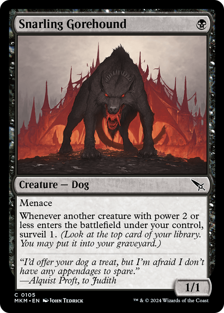Snarling Gorehound (105) [Murders at Karlov Manor] foil - Deck Out Gaming
