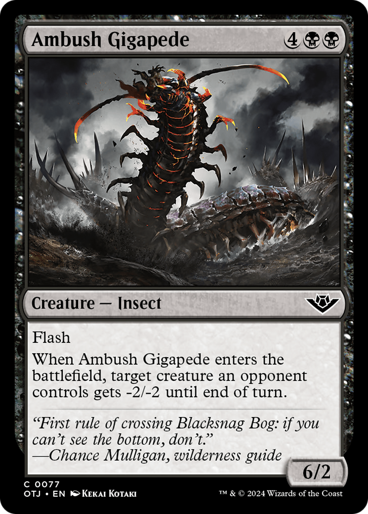 Ambush Gigapede (77) [Outlaws of Thunder Junction] foil - Deck Out Gaming