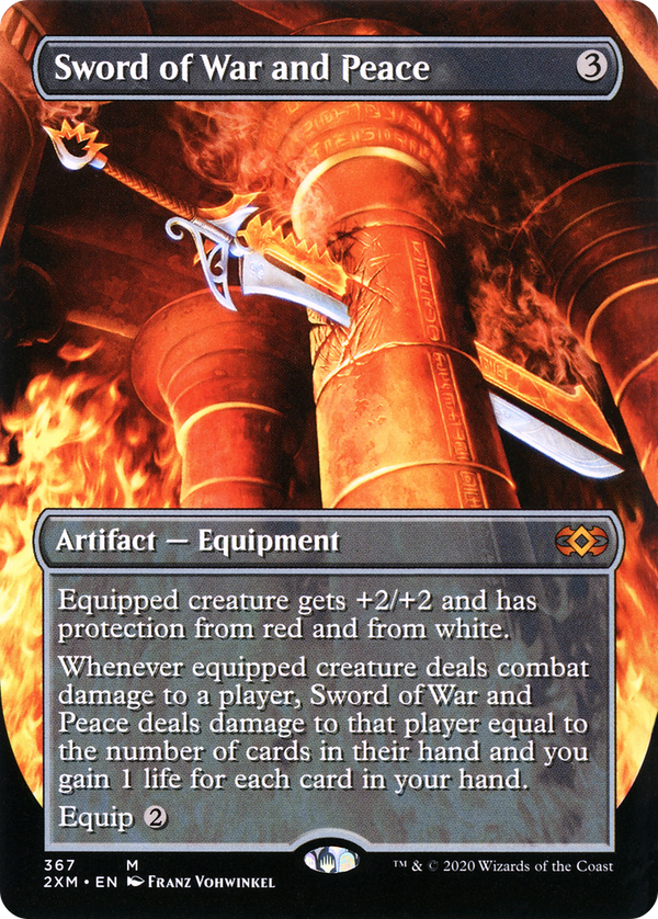 Sword of War and Peace (Borderless) (367) [Double Masters] foil - Deck Out Gaming
