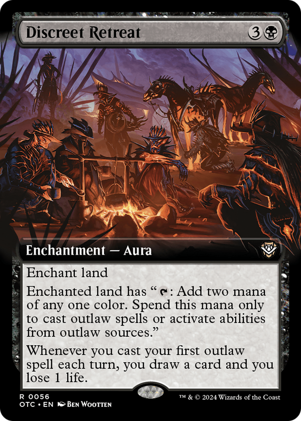 Discreet Retreat (Extended Art) (56) [Outlaws of Thunder Junction Commander] - Deck Out Gaming