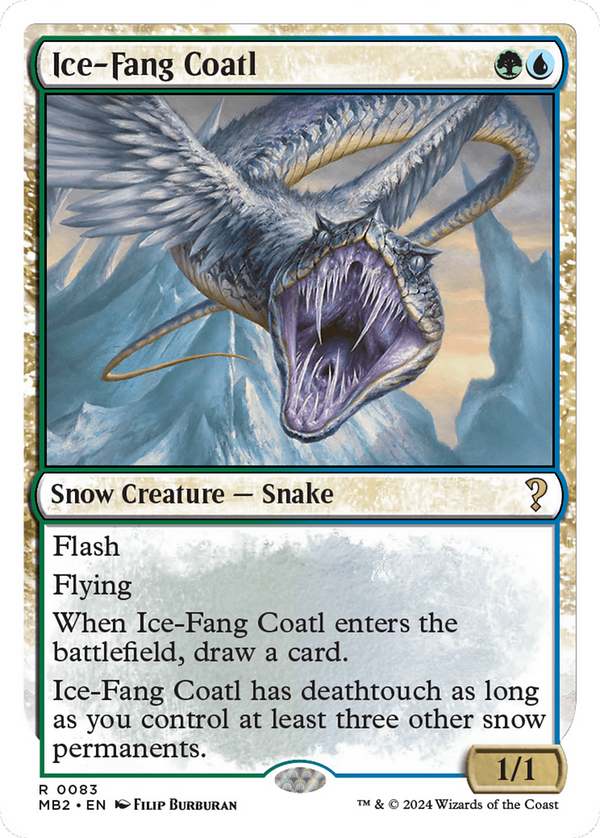 Ice-Fang Coatl (White Border) (83) [Mystery Booster 2] - Deck Out Gaming