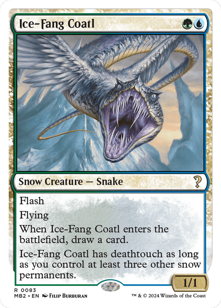 Ice-Fang Coatl (White Border) (83) [Mystery Booster 2] - Deck Out Gaming