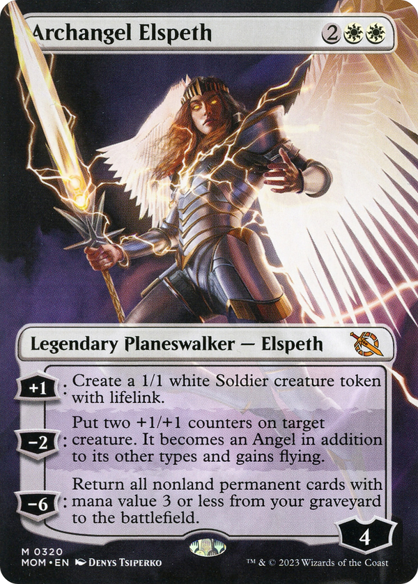 Archangel Elspeth (Borderless) (320) [March of the Machine] foil - Deck Out Gaming