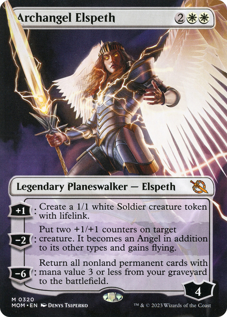 Archangel Elspeth (Borderless) (320) [March of the Machine] - Deck Out Gaming