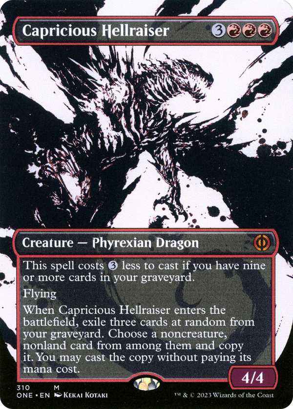Capricious Hellraiser (Showcase) (310) [Phyrexia: All Will Be One] foil - Deck Out Gaming