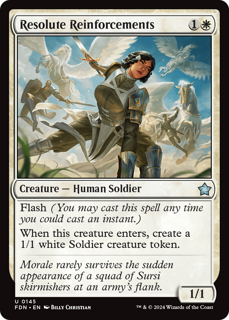 Resolute Reinforcements (145) [Foundations] - Deck Out Gaming