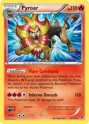 Pyroar (12) [XY - Phantom Forces] Holofoil - Deck Out Gaming