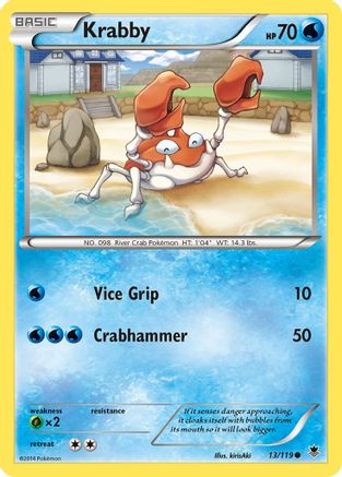Krabby (13) [XY - Phantom Forces] Reverse Holofoil - Deck Out Gaming