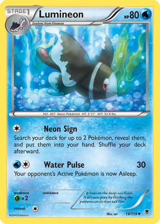 Lumineon (19) [XY - Phantom Forces] Reverse Holofoil - Deck Out Gaming
