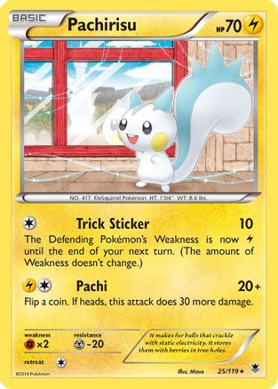 Pachirisu (25) [XY - Phantom Forces] Reverse Holofoil - Deck Out Gaming