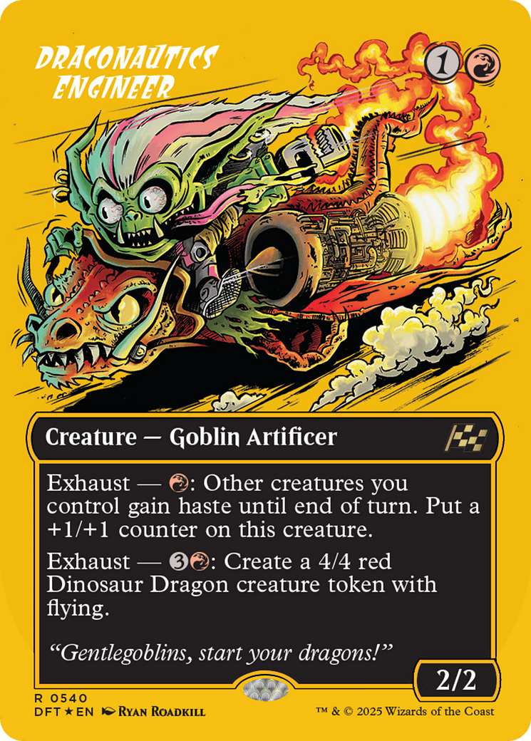 Draconautics Engineer (Borderless) (First-Place Foil) (540) [Aetherdrift] foil - Deck Out Gaming