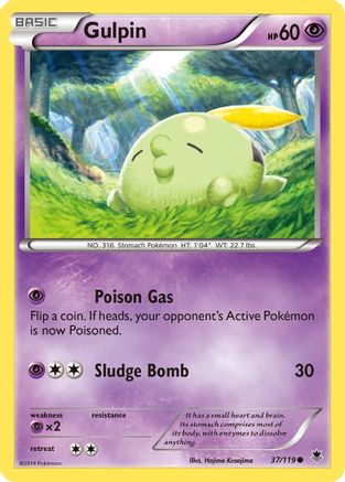 Gulpin (37) [XY - Phantom Forces] Reverse Holofoil - Deck Out Gaming