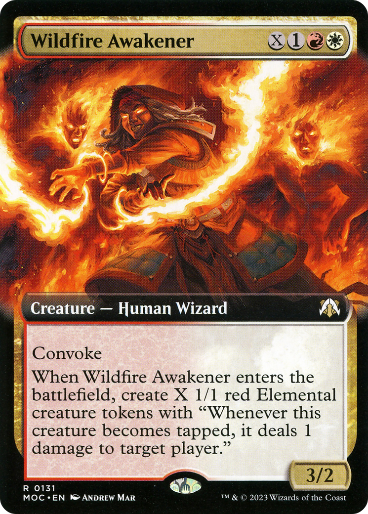 Wildfire Awakener (Extended Art) (131) [March of the Machine Commander] - Deck Out Gaming