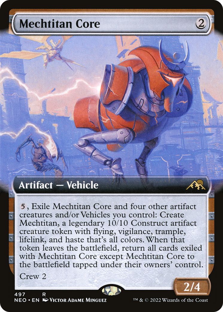 Mechtitan Core (Extended Art) (497) [Kamigawa: Neon Dynasty] foil - Deck Out Gaming