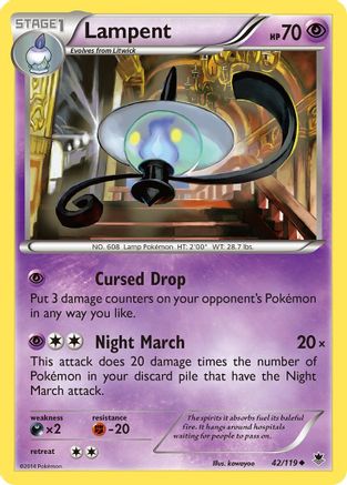 Lampent (42) [XY - Phantom Forces] Reverse Holofoil - Deck Out Gaming