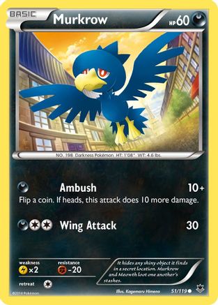 Murkrow (51) [XY - Phantom Forces] Reverse Holofoil - Deck Out Gaming