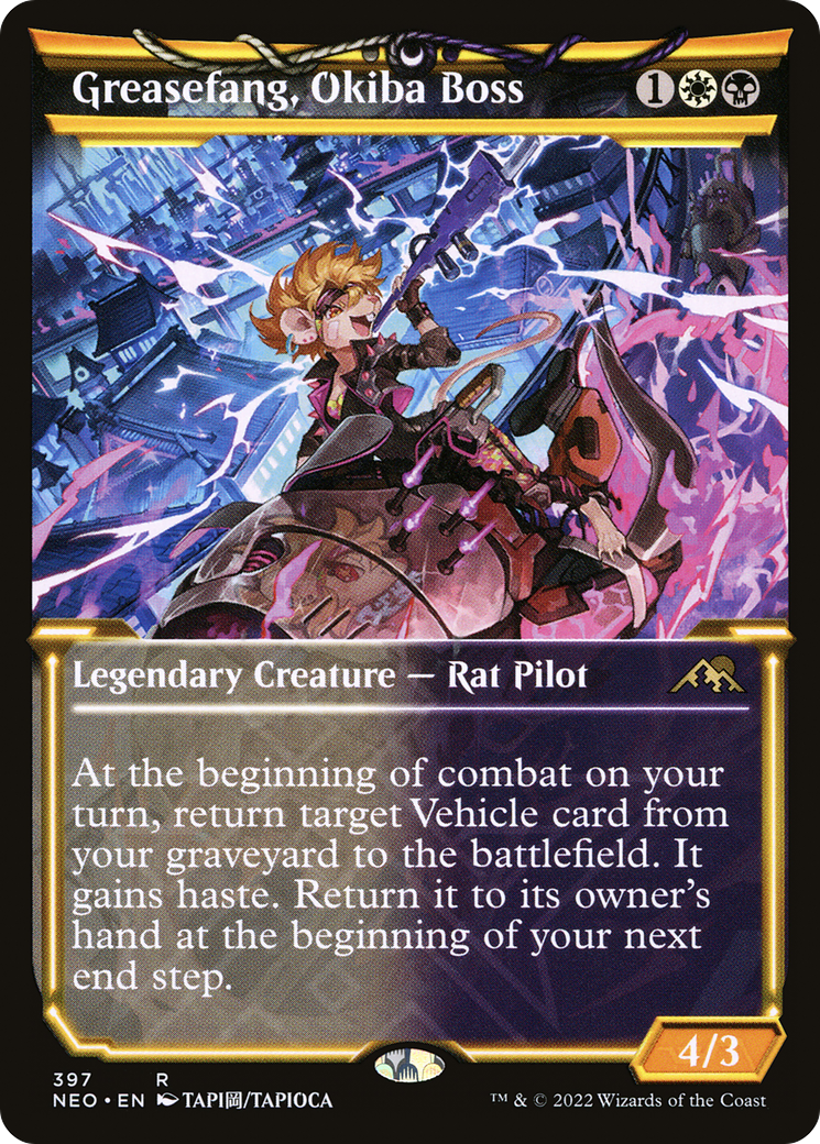 Greasefang, Okiba Boss (Showcase) (397) [Kamigawa: Neon Dynasty] - Deck Out Gaming