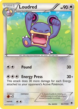 Loudred (84) [XY - Phantom Forces] Reverse Holofoil - Deck Out Gaming