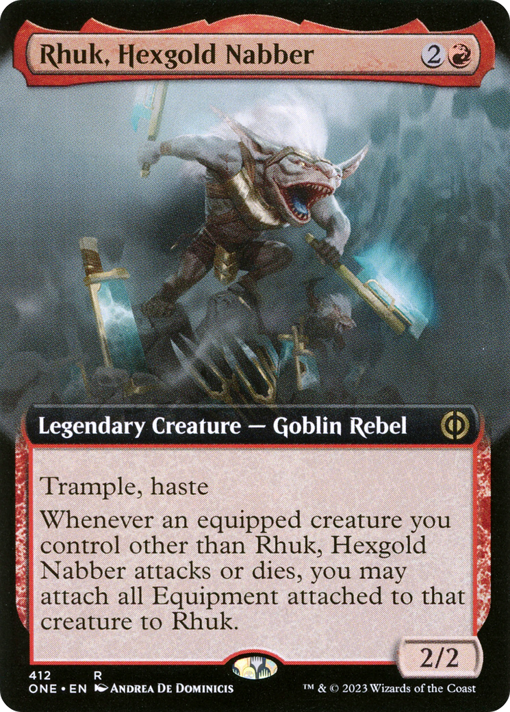 Rhuk, Hexgold Nabber (Extended Art) (412) [Phyrexia: All Will Be One] foil - Deck Out Gaming