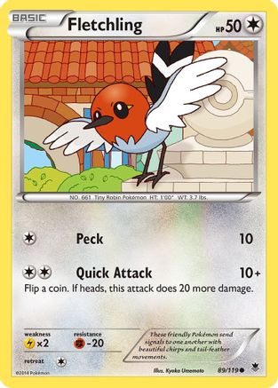 Fletchling (89) [XY - Phantom Forces] Reverse Holofoil - Deck Out Gaming
