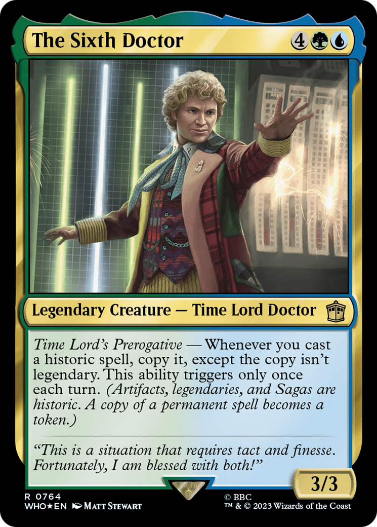 The Sixth Doctor (Surge Foil) (764) [Doctor Who] foil - Deck Out Gaming