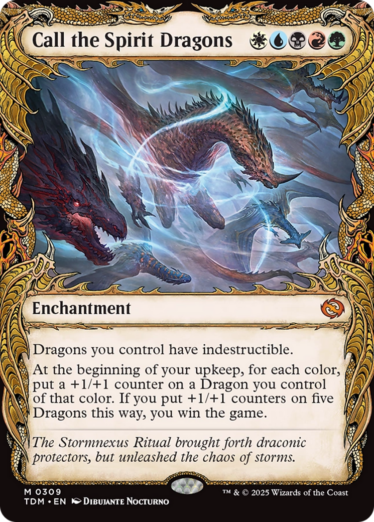 Call the Spirit Dragons (Showcase) (309) [Tarkir: Dragonstorm] foil - Deck Out Gaming