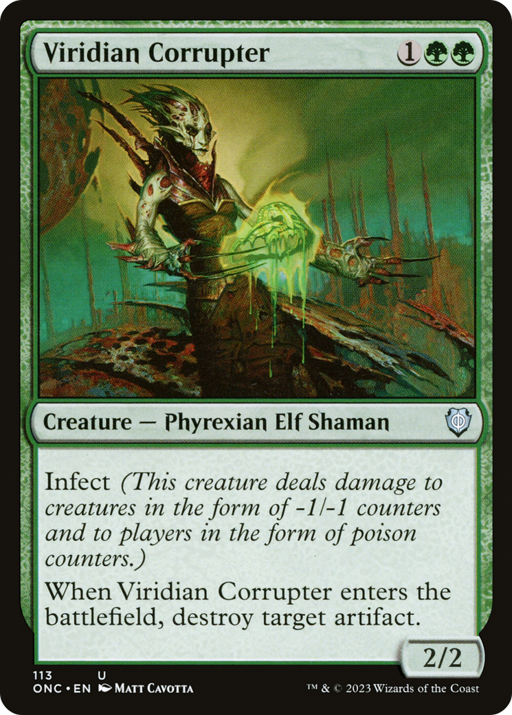 Viridian Corrupter (113) [Commander: Phyrexia: All Will Be One] - Deck Out Gaming