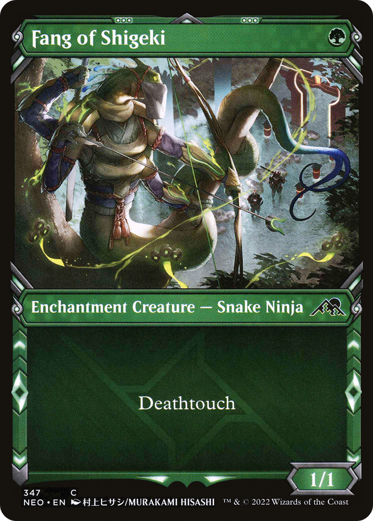 Fang of Shigeki (Showcase) (347) [Kamigawa: Neon Dynasty] foil - Deck Out Gaming