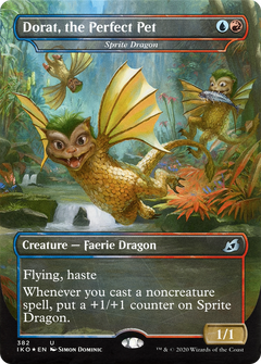 Dorat, the Perfect Pet - Sprite Dragon (382) [Ikoria: Lair of Behemoths] foil - Deck Out Gaming