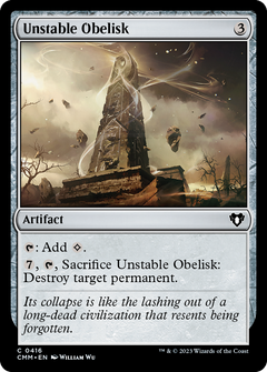 Unstable Obelisk (416) [Commander Masters] foil - Deck Out Gaming