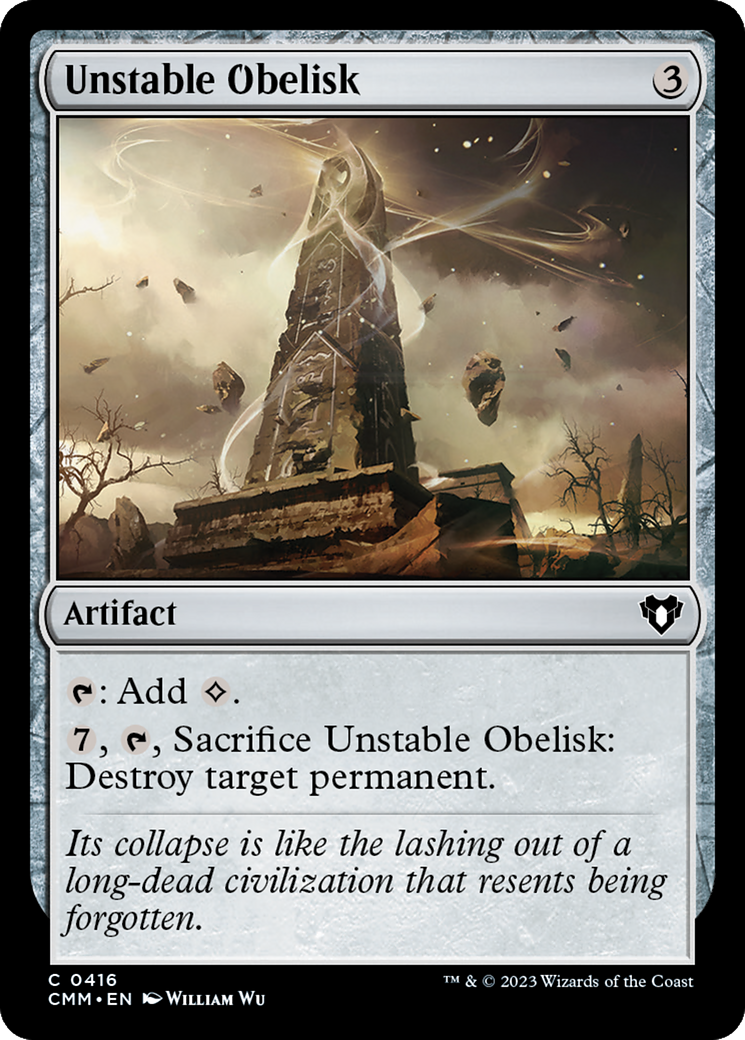 Unstable Obelisk (416) [Commander Masters] foil - Deck Out Gaming
