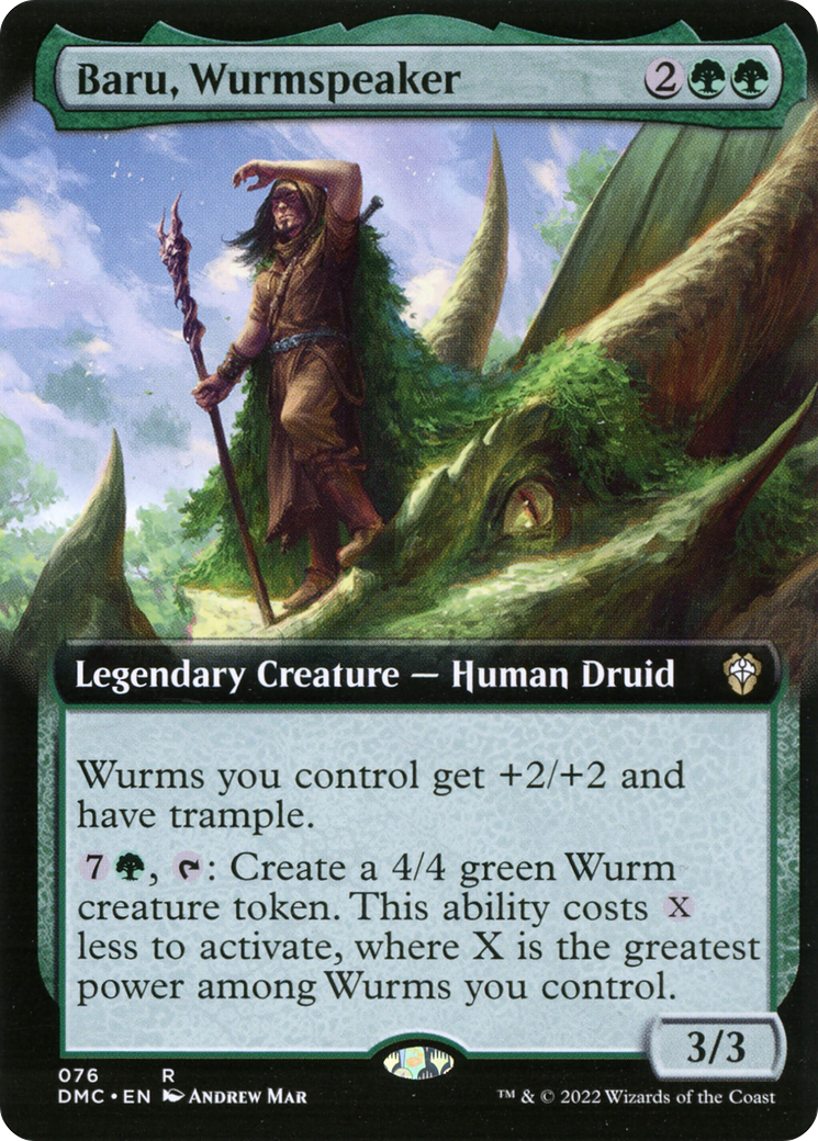 Baru, Wurmspeaker (Extended Art) (76) [Dominaria United Commander] foil - Deck Out Gaming