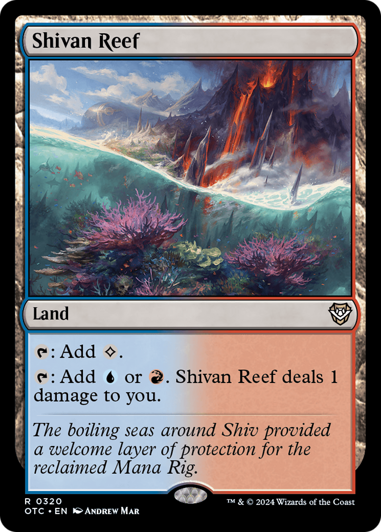 Shivan Reef (320) [Outlaws of Thunder Junction Commander] - Deck Out Gaming