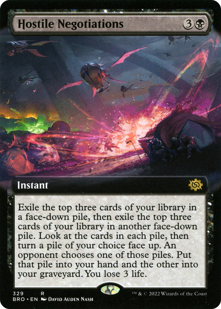 Hostile Negotiations (Extended Art) (329) [The Brothers' War] - Deck Out Gaming