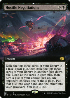 Hostile Negotiations (Extended Art) (329) [The Brothers' War] foil - Deck Out Gaming