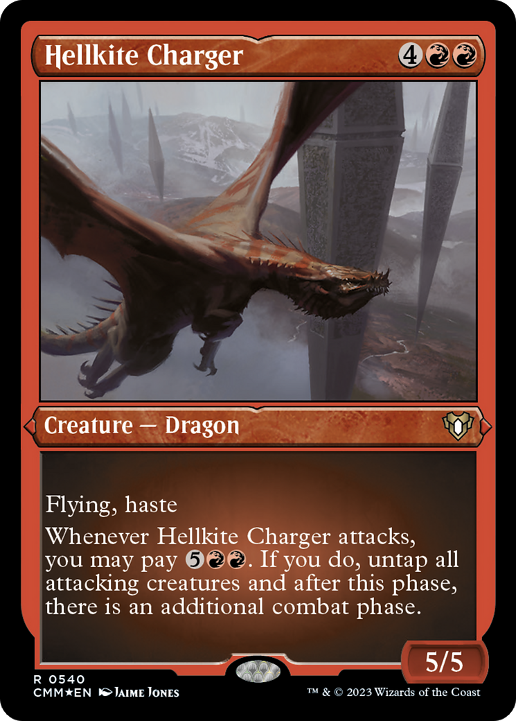 Hellkite Charger (540) [Commander Masters] etched - Deck Out Gaming